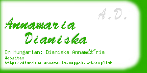 annamaria dianiska business card